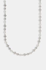 Iced Bead & Cross Chain - 6mm