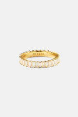 Iced Baguette Tennis Ring - 4mm