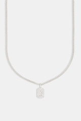 Iced Cross Outline Necklace - 15mm