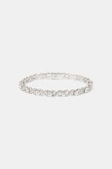 Iced Infinity & Stone Bracelet - 6mm