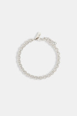 Iced & Polished Bead Bracelet - 5mm