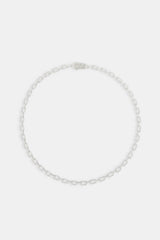 Iced Pave Rectangular Link Chain - 6mm