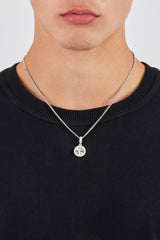 Iced Edge Compass Pendant - 15mm