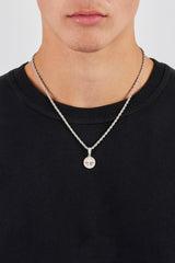 Iced Edge Compass Pendant - 15mm