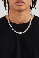 Iced Clear Baguette Motif Infinity Chain - 10mm