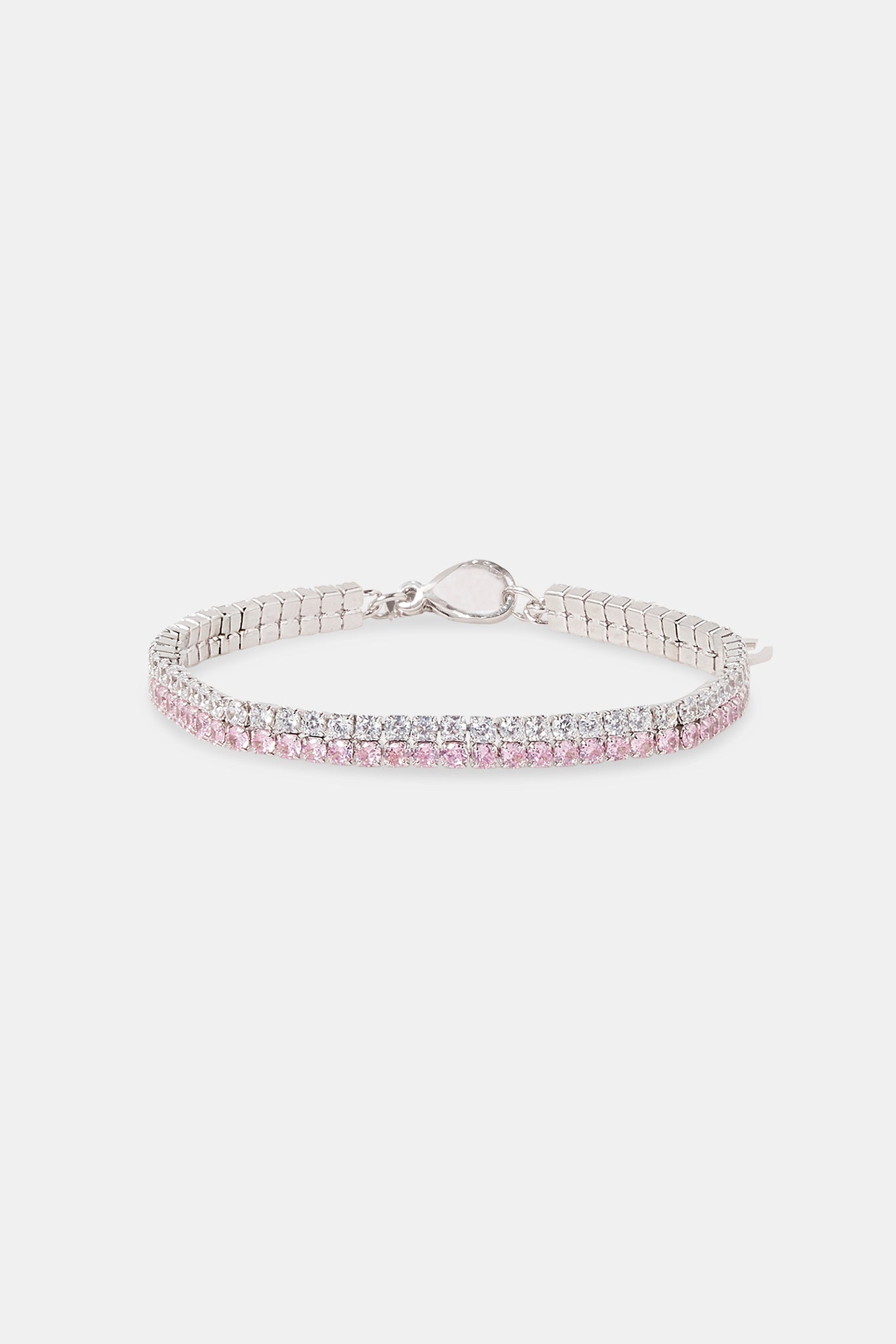 Iced & Pink Double Tennis Bracelet - 5mm