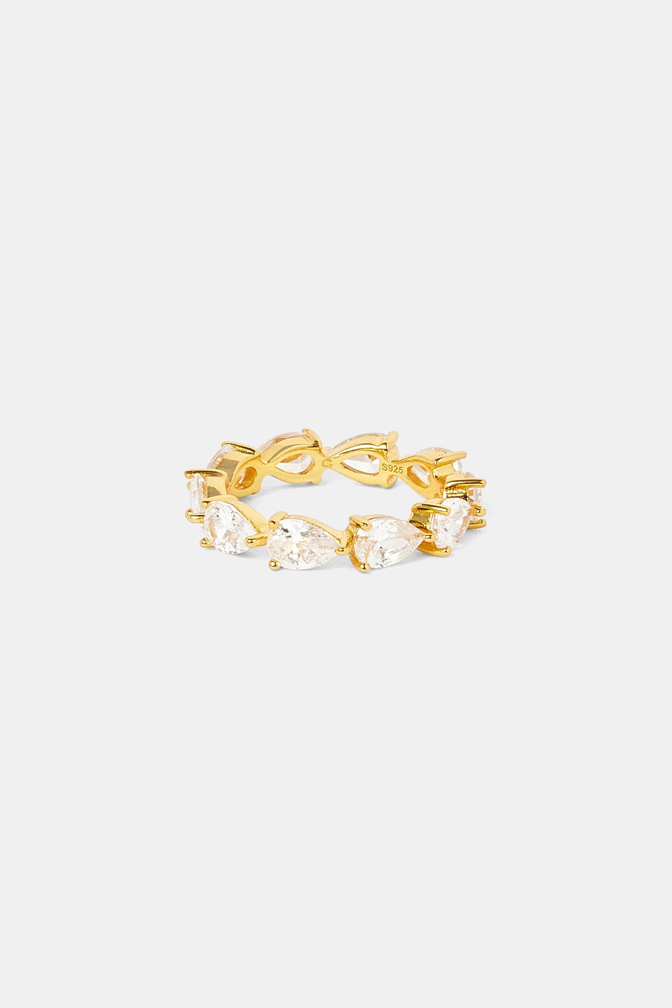 Iced Pear Tennis Ring - 4mm