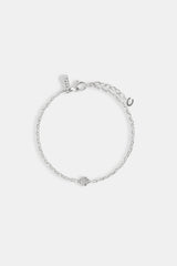 Iced Cross Centre Rolo Bracelet - 6mm