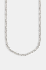 Iced Cross & Star Motif Cuban Chain - 6mm