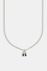 Lapis & Malachite Paisley Necklace - 8mm