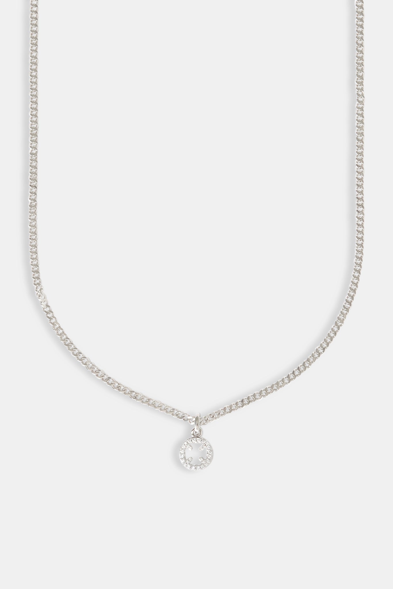 Micro Iced Motif Cut Out Necklace - 10mm