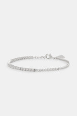 Micro Cuban & 3mm Tennis Bracelet