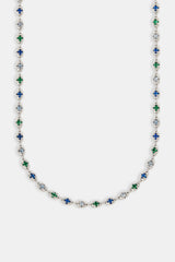 Mixed Gemstone Centre Coffee Bean Chain - 6mm