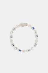 Multi Gemstone Coffee Bean Link Bracelet - 6mm