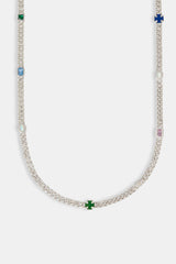 Multi Gemstone Miami Cuban Chain - 5mm