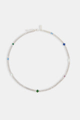 Multi Gemstone Miami Cuban Chain - 5mm