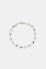Multi Colour Iced Star Bracelet - 6mm