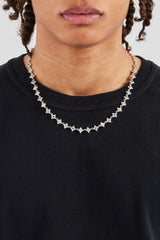 Multi Colour Iced Star Chain - 6mm