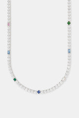 Multi Gemstone Tennis Chain - 5mm