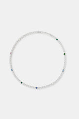 Multi Gemstone Tennis Chain - 5mm