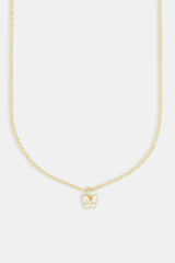 Mother of Pearl Butterfly Necklace - 10mm