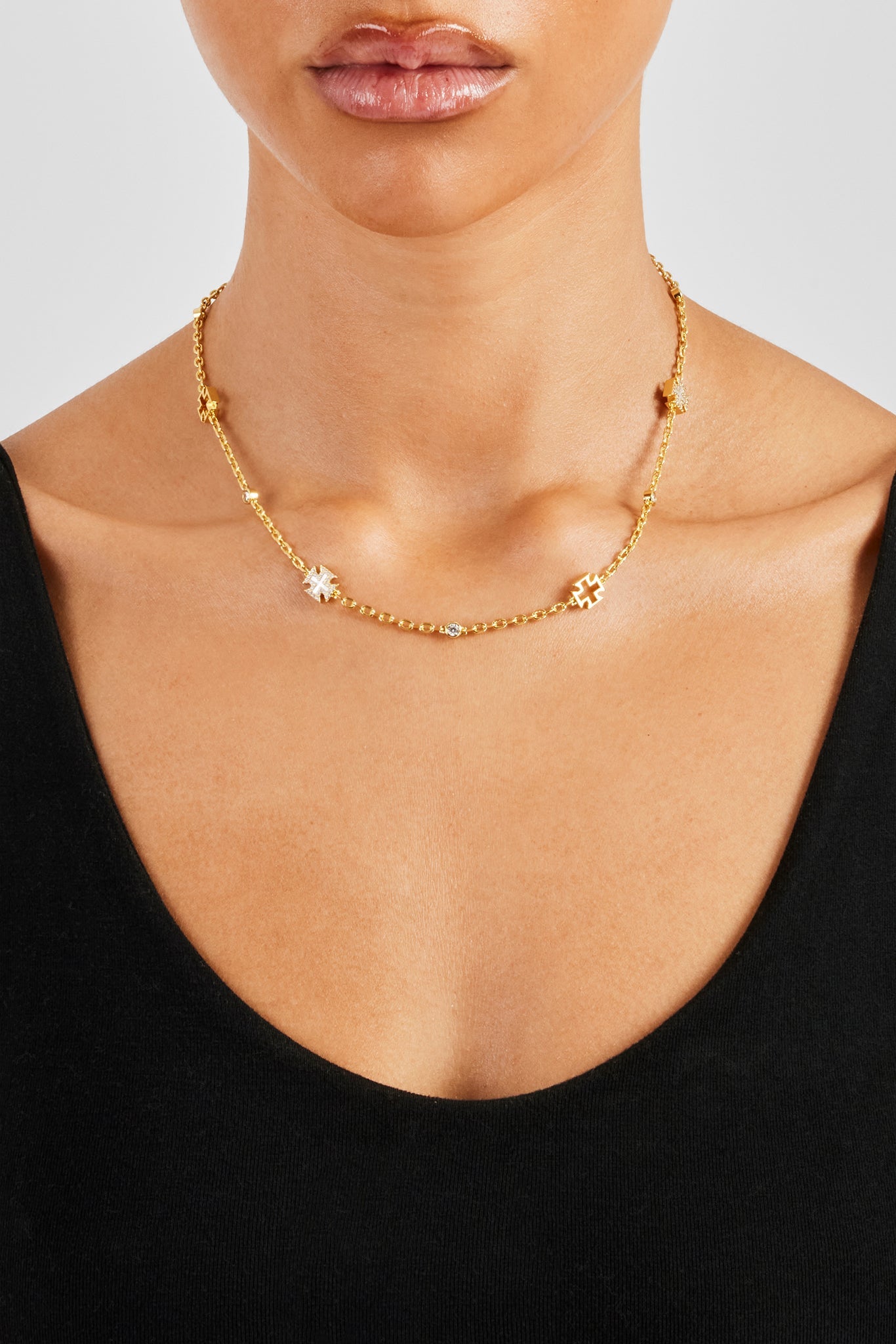Mother of Pearl Motif Mix Rolo Chain - 8mm