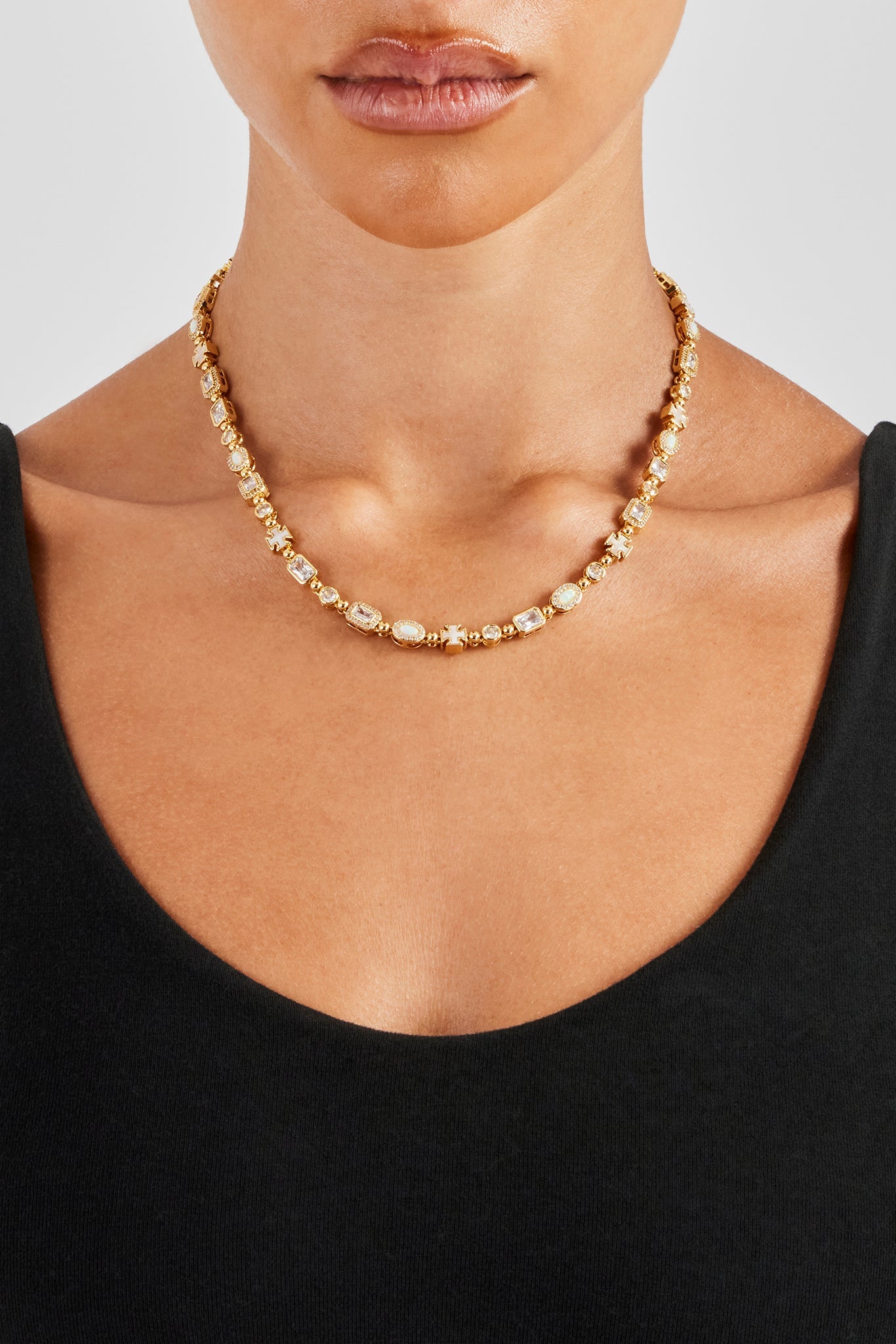 Mother of Pearl Multi Gemstone Chain - 6mm