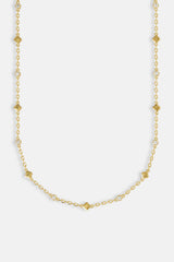 Multi Motif and Gemstone Necklace - 6mm