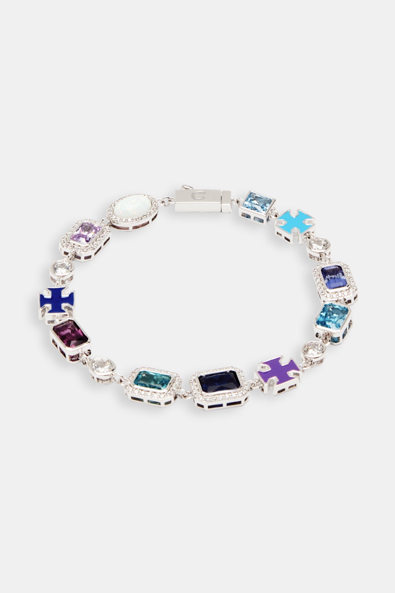 Multi Gemstone Motif Necklace & Bracelet Bundle - 10mm