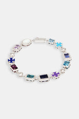 Multi Gemstone Motif Necklace & Bracelet Bundle - 10mm