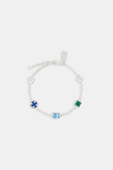 Rolo-Armband mit Edelsteinen und Motiven in verschiedenen Farben – 8 mm