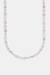 Pink & Clear Multi Gemstone Chain - 6mm