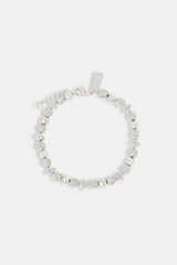 Polished & Iced Bead Motif Bracelet - 6mm