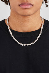 Polished & Iced Bead Motif Chain - 6mm
