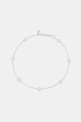 Pink Enamel Motif Rolo Link Chain - 10mm