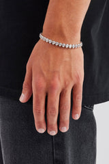 Polished Edge Gemstone Bracelet - 6mm