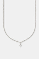 Polished Star Outline Necklace - 10mm