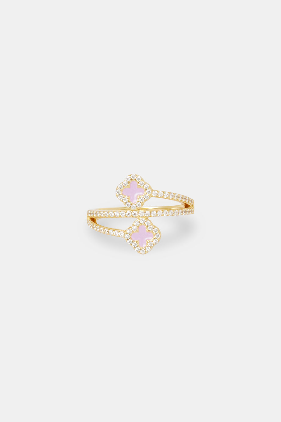 Pastel Lilac Motif Twist Ring - 15mm