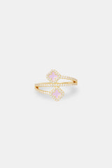 Pastel Lilac Motif Twist Ring - 15mm