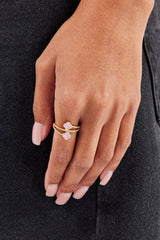 Pastel Lilac Motif Twist Ring - 15mm