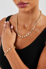 Purple Agate Iced Gemstone Chain & Bracelet - 6mm