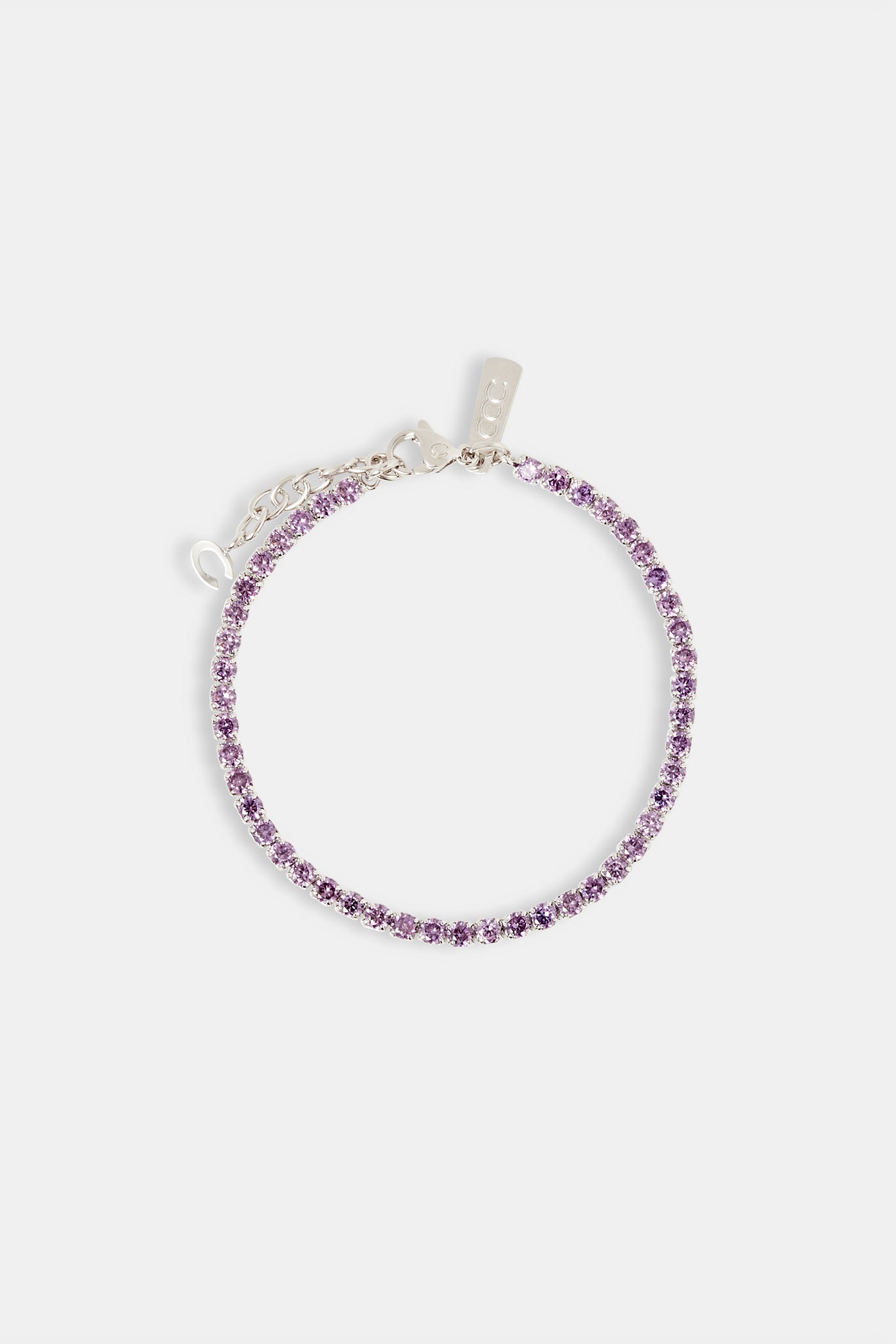 Iced Lilac Micro Tennis Bracelet - 2.5mm