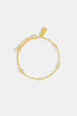 Iced Motif Outline Rolo Bracelet - 6mm