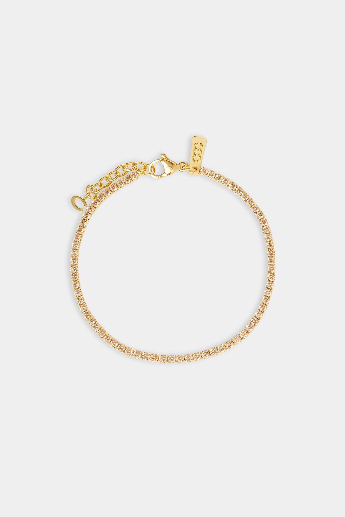 Champagne Micro Tennis Bracelet  - 2.5mm