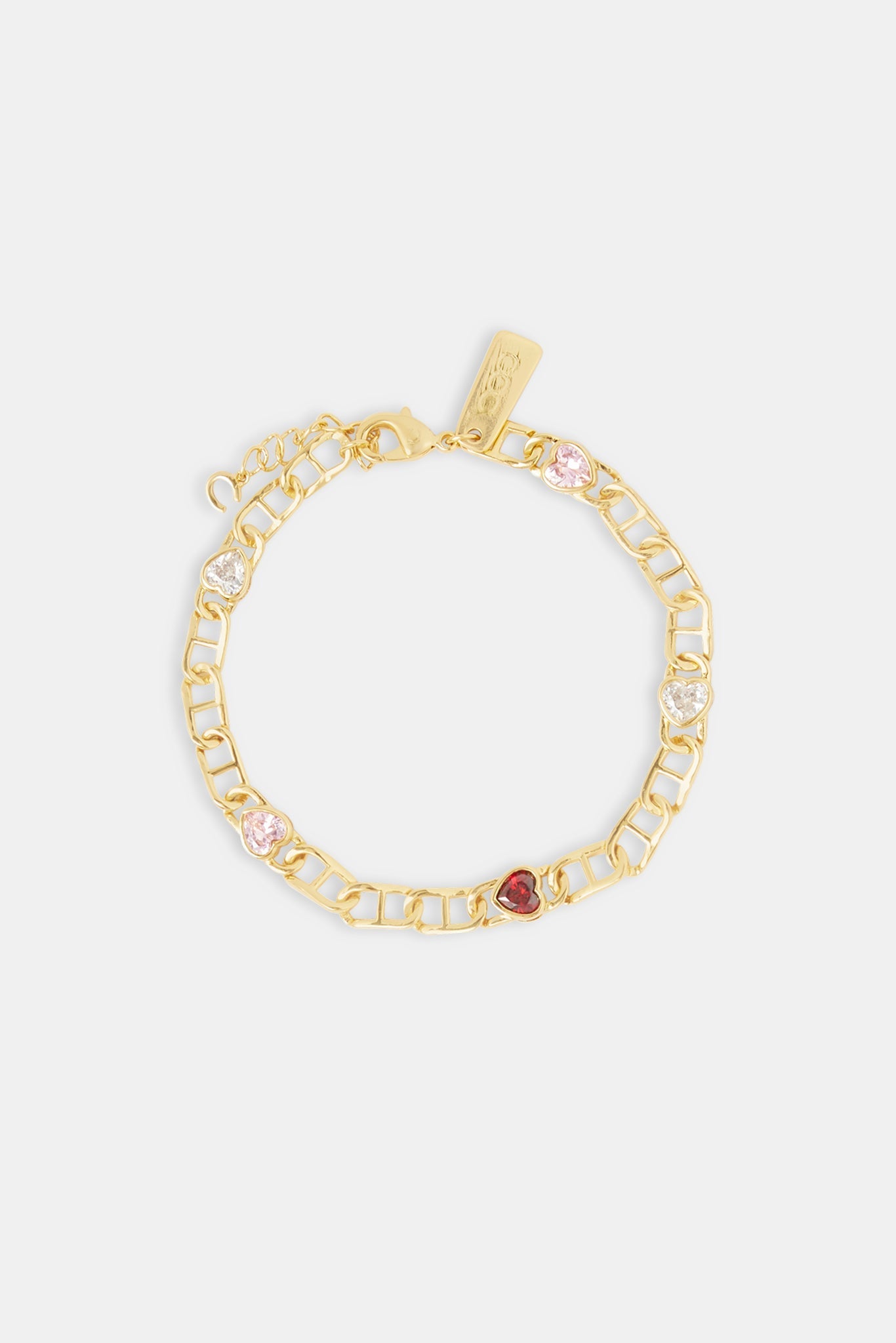 Iced Gemstone Link Bracelet - 6mm