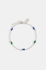 Lapis & Malachite Paisley Rolo Bracelet - 6mm
