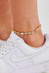 Multi Gemstone Anklet - 6mm
