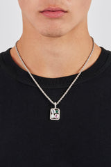 Multi Gemstone Iced Pendant - 20mm