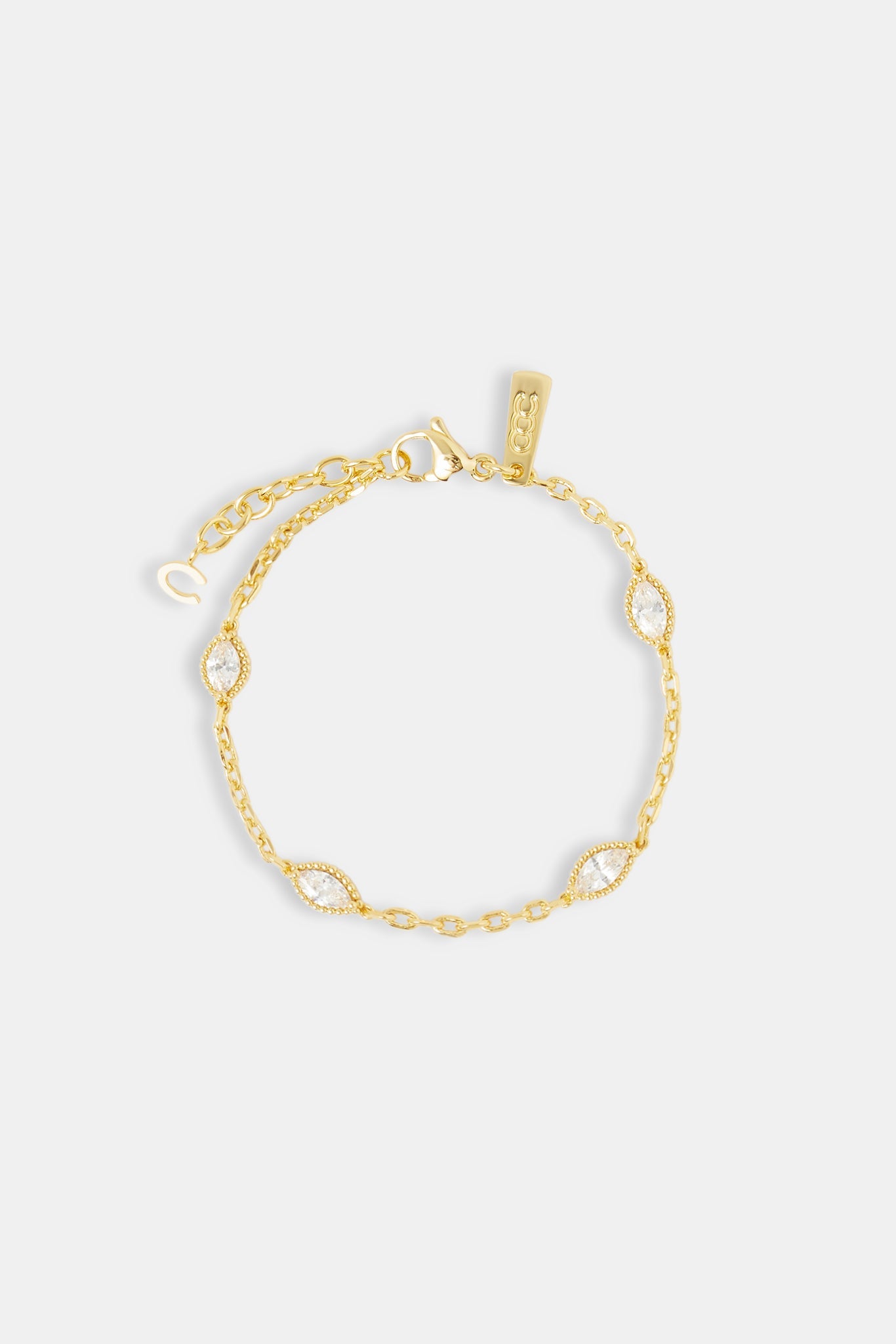 Oval Polished Bracelet - 6mm - Gold