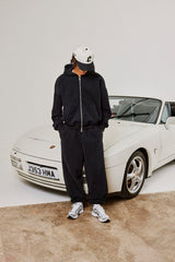 Zip Hoodie & Cuffed Jogger - Black